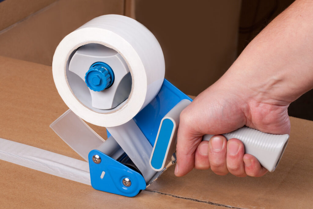 Cardboard boxes stick dispenser for adhesive tape
